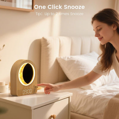Sunrise Alarm Clock, White Noise Machine & Meteor Moonlight / منبه شروق الشمس، جهاز ضوضاء بيضاء، وضوء القمر الشهابي