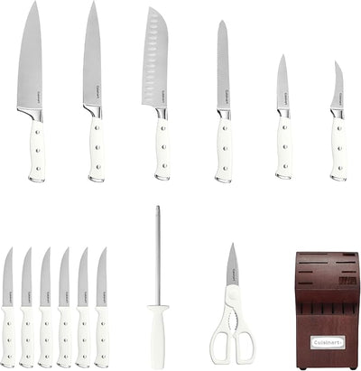 Cuisinart 15-Piece Knife Set with Block / مجموعة سكاكين كويزينارت المكونة من 15 قطعة مع حامل خشبي