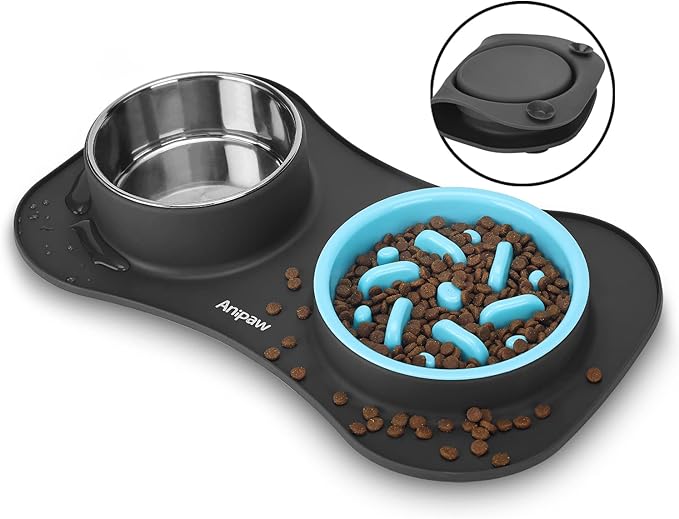 Slow Feeder Dog Bowls 3 in 1 Stainless Steel