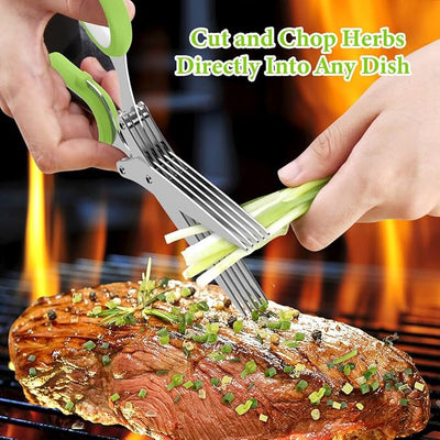 🌿 2025 Upgraded Herb Scissors – Chop Herbs in Seconds, Like a Pro! / 🌿 مقص الأعشاب المطور لعام 2025 – قطّع الأعشاب في ثوانٍ مثل المحترفين