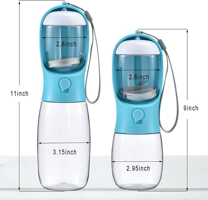 Dog Water Bottle with Food Container