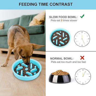Slow Feeder Dog Bowls 3 in 1 Stainless Steel