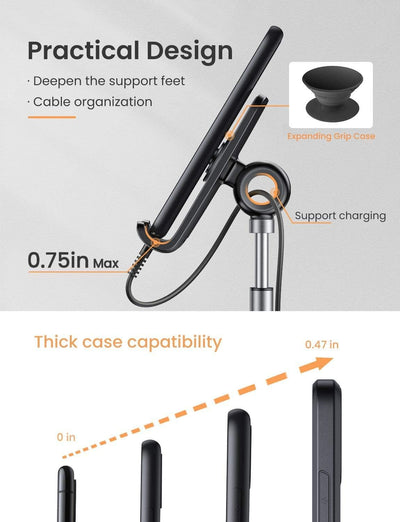 LISEN Cell Phone Stand Adjustable Phone Holer for Desk / حامل هاتف محمول قابل للتعديل للمكتب