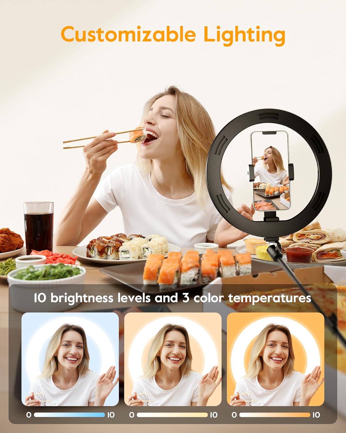 Ring Light with Stand for Desk / حلقة إضاءة مع حامل للمكتب