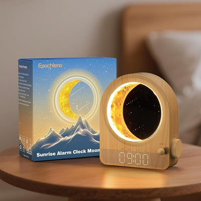 Sunrise Alarm Clock, White Noise Machine & Meteor Moonlight / منبه شروق الشمس، جهاز ضوضاء بيضاء، وضوء القمر الشهابي