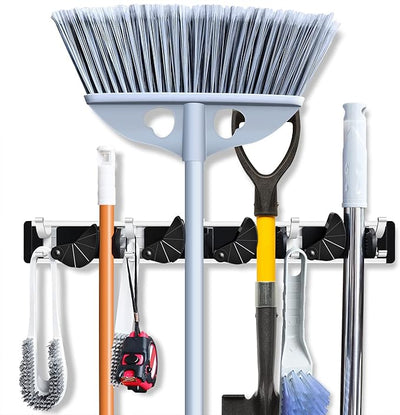 Mop And Broom Holder Wall Mount, Mop Holder, / حامل ممسحة ومكنسة للتثبيت على الحائط، حامل ممسحة