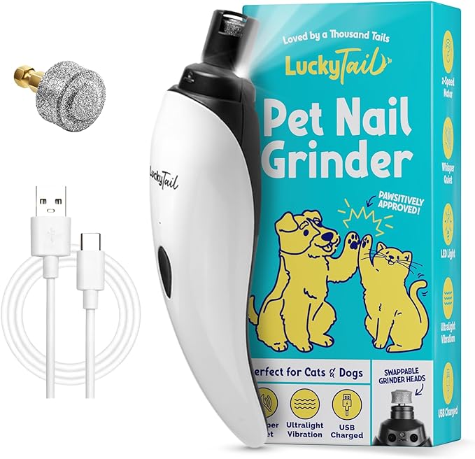 LuckyTail Pet Nail Grinder for Dogs and Cats