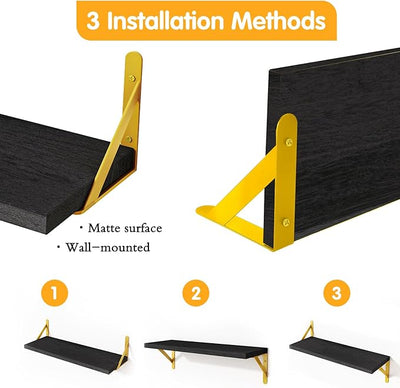 YGEOMER Floating Shelves for Wall / رفوف حائط عائمة من YGEOMER للتثبيت على الحائط