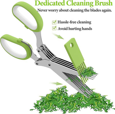 🌿 2025 Upgraded Herb Scissors – Chop Herbs in Seconds, Like a Pro! / 🌿 مقص الأعشاب المطور لعام 2025 – قطّع الأعشاب في ثوانٍ مثل المحترفين