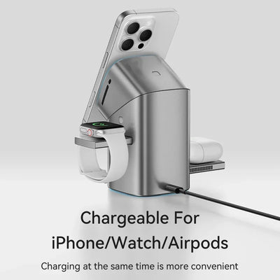Qi2 3-in-1 Magnetic Wireless Charger / شاحن لاسلكي مغناطيسي 3 في 1 بتقنية Qi2