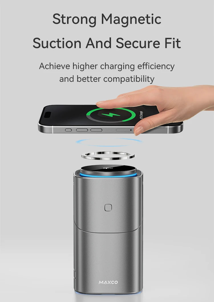 Qi2 3-in-1 Magnetic Wireless Charger / شاحن لاسلكي مغناطيسي 3 في 1 بتقنية Qi2