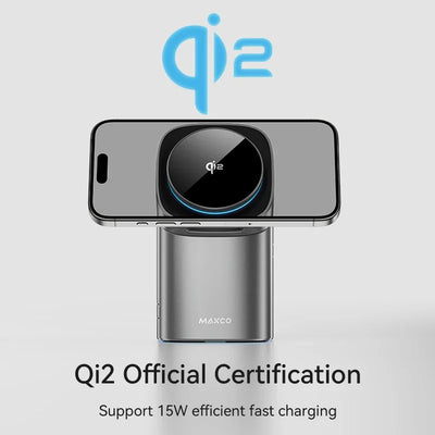 Qi2 3-in-1 Magnetic Wireless Charger / شاحن لاسلكي مغناطيسي 3 في 1 بتقنية Qi2
